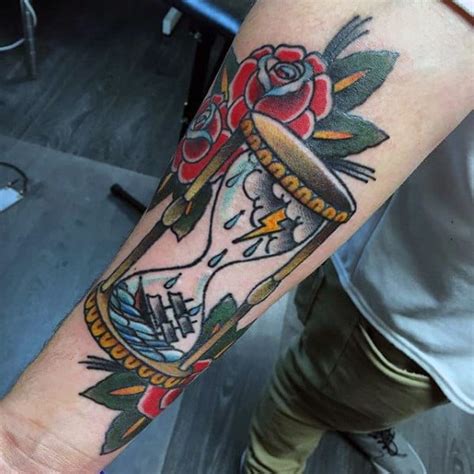 Traditional Hourglass Tattoo Designs For Men Guide