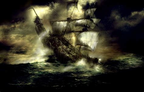 Sea Ship Sailing Ship Sky Storm Black Sails Wallpaper Coolwallpapersme