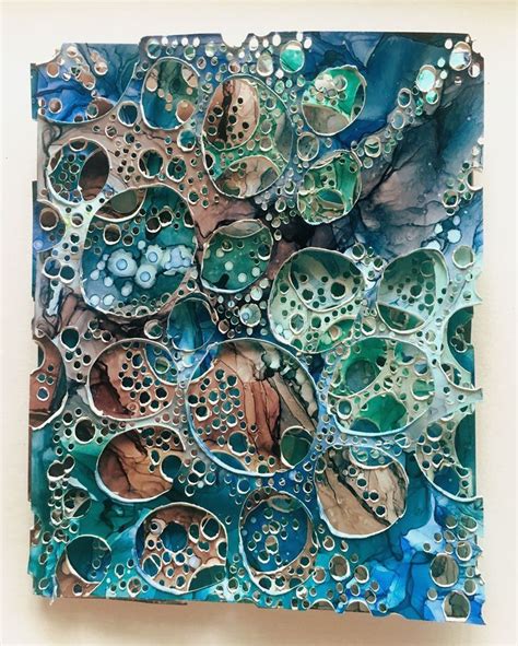 Do you know how to revive old acrylic paint? Cell Art - Alcohol ink on yupo by Jess Kirkman @manifest