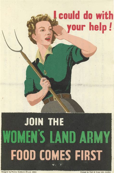 Stockingsandstilton “ Women’s Land Army Poster ” Women S Land Army Army Poster Wwii
