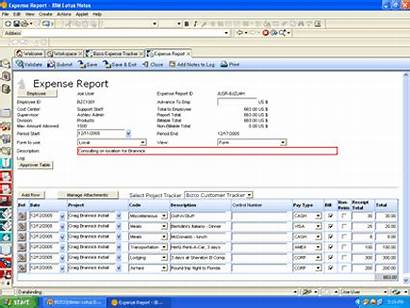 Expense Reporting Lotus Report Notes Software Tracker