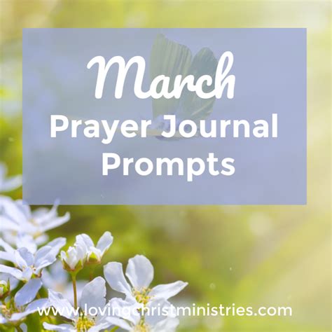 March Prayer Journal Prompts Loving Christ Ministries