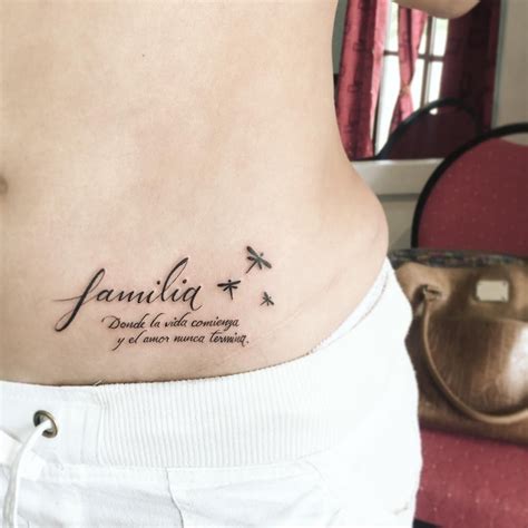 Tatuaje Frase Familia Donde La Vida Comienza Y El Amor Nunca Termina