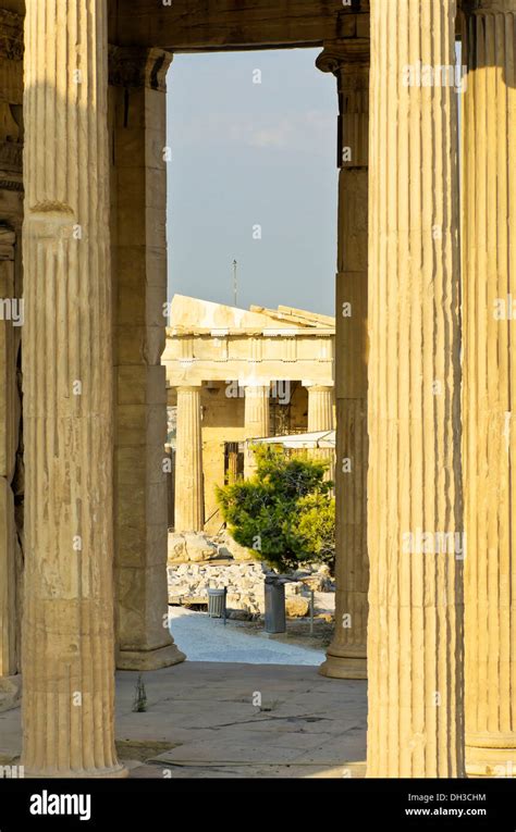 Columns Of The Erechtheion Temple Acropolis Athens Greece Europe