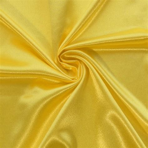 Crepe Back Satin Fabric Yellow By The Yard