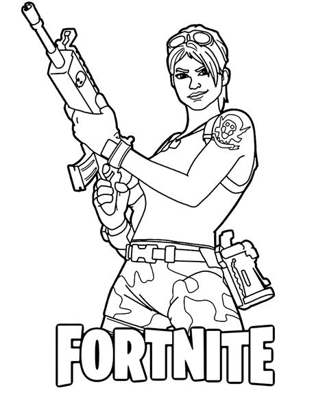 Girl With Tattoo Get Ready To Shoot Skin From The Game Fortnite