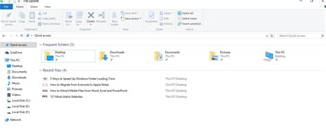 How To Hide Favorites Frequent Folders And Recent Files In Windows 10