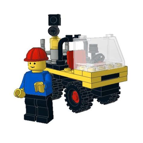 Lego Moc 6678 1 A1 Small Yellow Construction Vehicle By Mickis