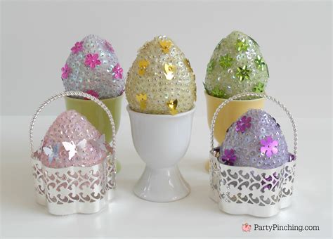 Sequin Easter Egg Craft Easy Diy Beautiful Sequin Egg Craft