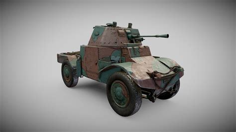 Panhard 178 Amd 35 French Armored Car 3d Model By H444 5981335