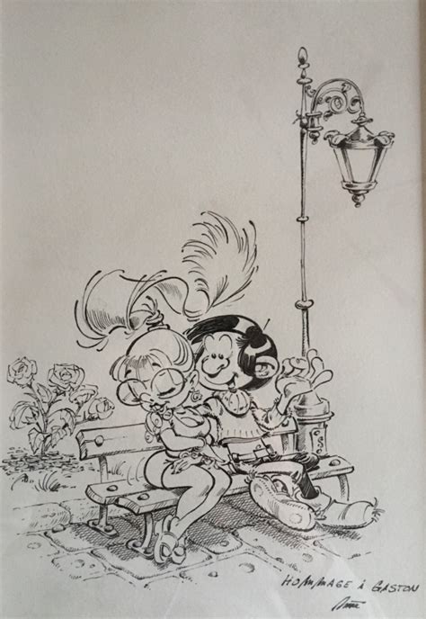 Hommage à Franquin by Radič Miša Mijatović Original Illustration