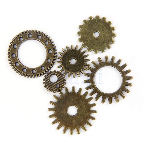 20pcs Bronze Watch Parts Steampunk Cyberpunnk Cogs Gears Diy Jewelry