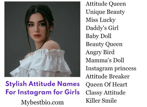 580 Stylish Attitude Names For Instagram For Girls 2023 MyBestBio