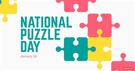 Free National Puzzle Day Facebook Post Template