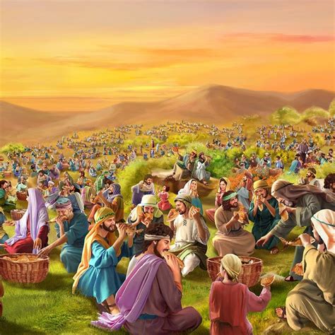 Jesus Feeds The Five Thousand Jesus Pictures Jesus Photo Miracles
