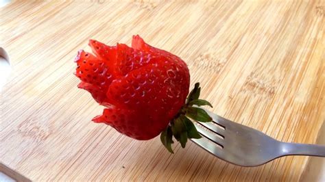 How To Make A Strawberry Rose Youtube