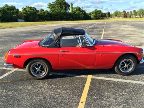 1974 Mgb Convertible Flame Red Recently Restored In Excellent