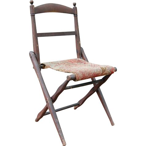Check spelling or type a new query. Antique Folding Wooden Camp Chair Civil War Era from ...