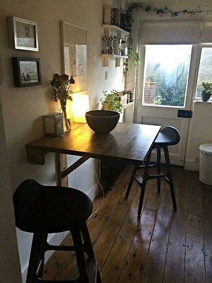 Wall mounted dining Table kitchen Foldable OAK MADE TO ... Or lock the drop down leg in place and enjoy an extended.