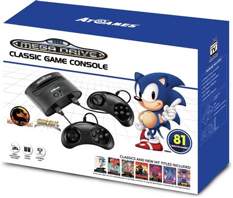 Sega Mega Drive Classic Game Retro Console 81 Built In Games Amazon