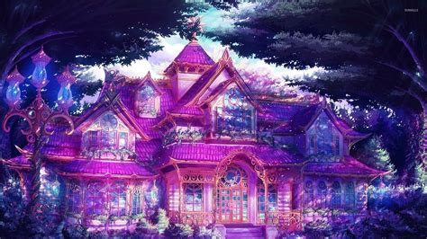 Magical Mansion In The Forest Wallpaper Anime Scenery Animation Art