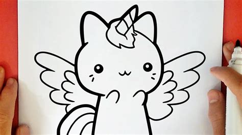 Dibujar Y Colorear Un Gato Unicornio How To Draw A Cute Kitten My Xxx Hot Girl