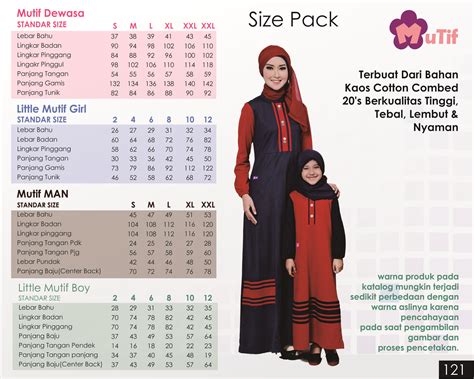 Ukuran Baju Gamis Dewasa Pesona Hijab