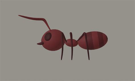 3d model ant model vr ar low poly cgtrader