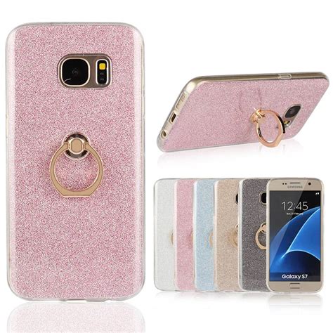 Luxury Silicone Case For Samsung Galaxy S7 Transparent Soft Tpu Glitter