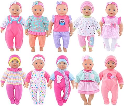 10 Sets Total 26 Pcs Doll Outfits Clothes Accesories For 10 Inch Baby