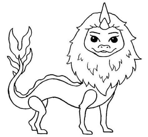 A thick mane of Sisu Dragon Coloring Pages - Cartoons Coloring Pages