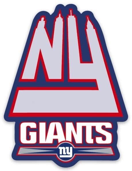 New York Giants Twin Towers Logo And Name Type Nfl Football Die Cut
