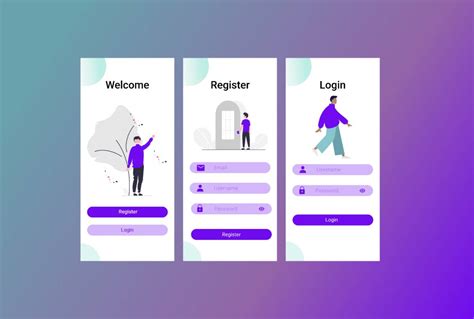 Figma Login And Register Mobile Template
