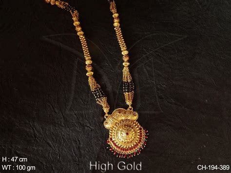 Latest High Gold Ganthan Long Antique Mangalsutra Antique Jewellery