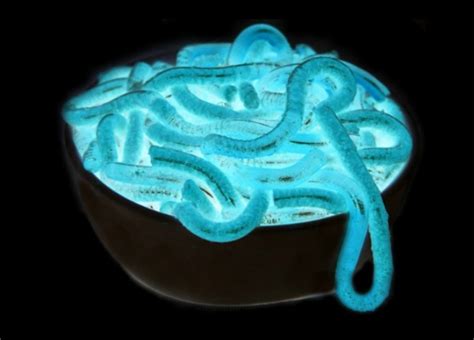 Glowing Jello Worms