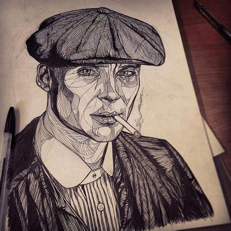 My Thomas Shelby Peaky Blinders Drawing From A Few Years Ago Any Suggestions For The Next