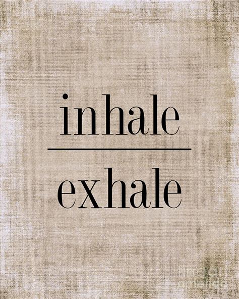 Inhale Exhale Yoga Sign Digital Art By Edit Voros