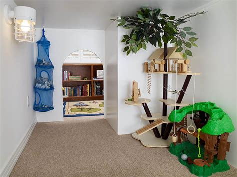 Loft beds make the most of the existing space, but they're also a fun, alternative option to a traditional floor bed. under loft bed play area | Interior design, Interior, Home ...