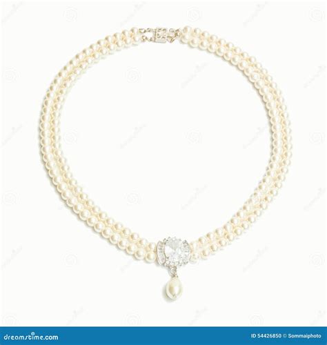 Diamond And Pearl Necklace Stock Photo Image Of Closeup 54426850