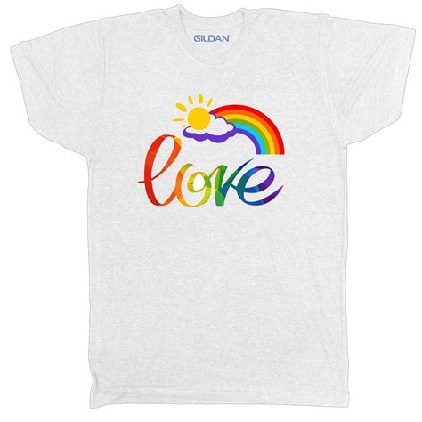 Gay Pride Mens Lgbt Rainbow Lesbian Festival Love Straight Bi Sexual T Shirt Short Sleeve 100