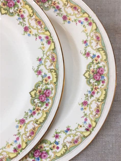 Vintage China Plates Set Of 2 Homer Laughlin Craftsman Etsy