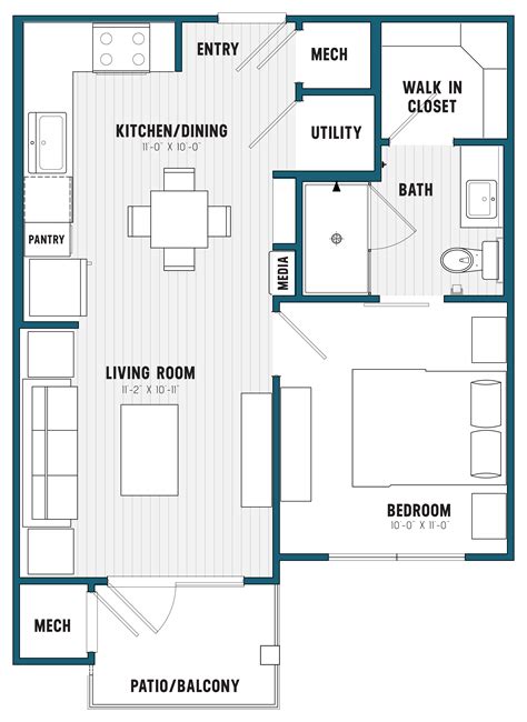 1 Bedroom Apartment Floor Plans Floor Plans Self Contain Room Studio