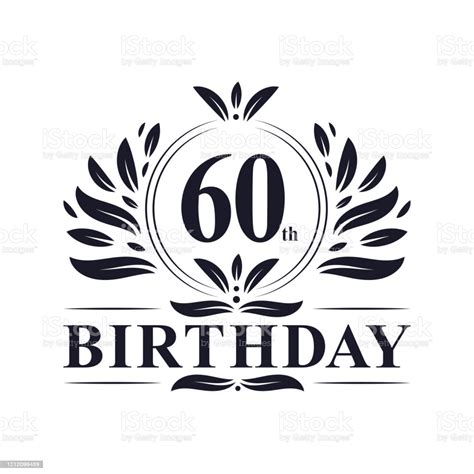 60 Years Birthday Logo 60th Birthday Celebration Stock Illustration