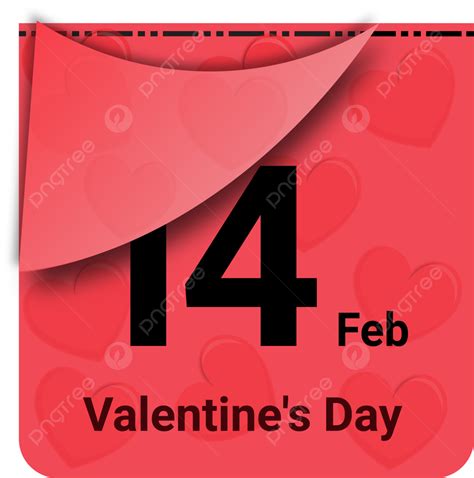 14 February Valentine Day Calendar 14 February Day Valentineday Calendar Day Png And Vector