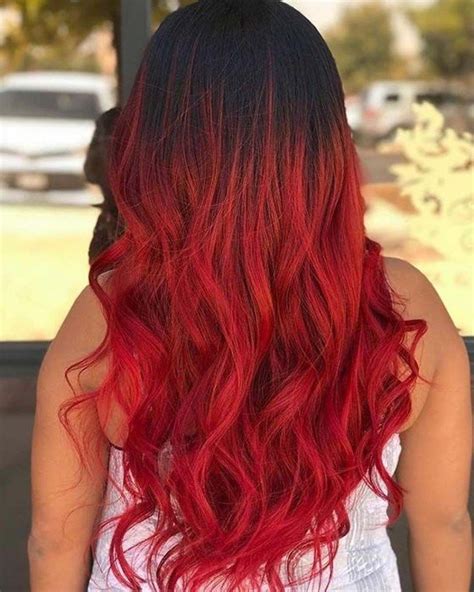 25 Stylish Red Ombre Hair For Women Hair Color For Black Hair Red
