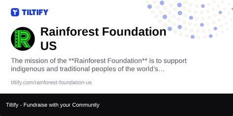 Tiltify Rainforest Foundation Us