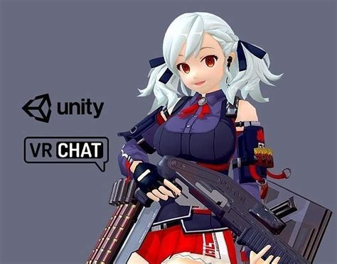 3d Model Spas 12 Rigged Girls Frontline Vr Ar Low Poly Cgtrader