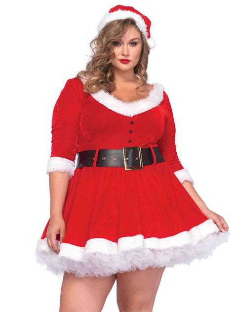 Check Out Sexy Curvy Miss Santa Costume Christmas Costumes And