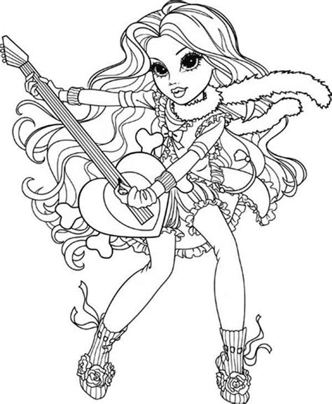 Avery Playing Guitar In Moxie Girlz Coloring Page Star Coloring Page
