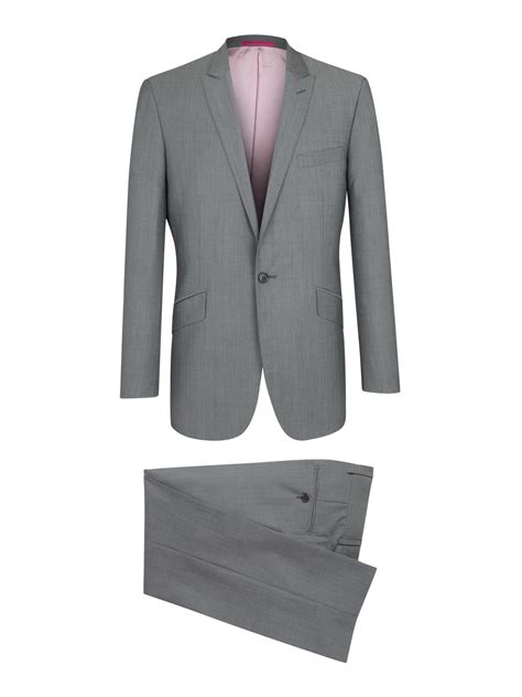 Alexandre Savile Row Plain Half Canvas Suit In Gray For Men Lyst